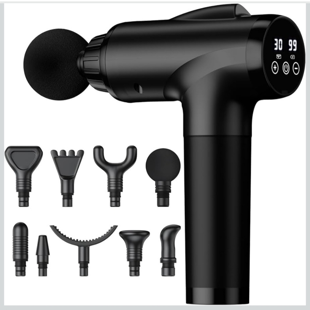 Massage Gun with 9 Attachments